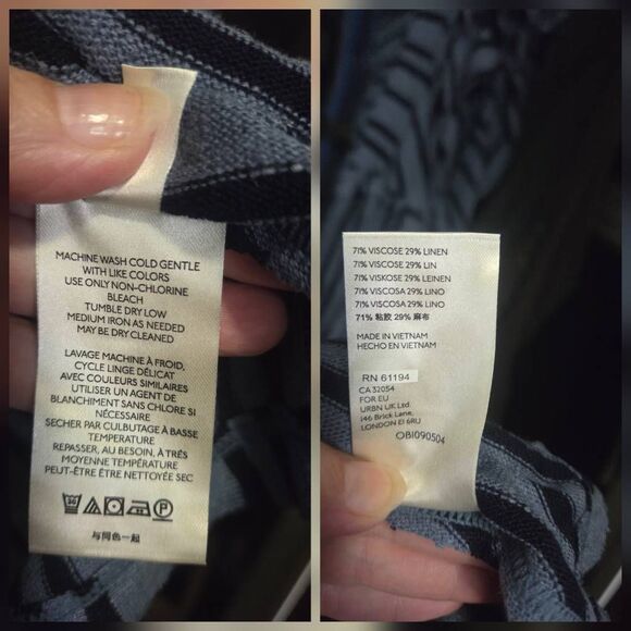 Free People Between The Lines Striped Tunic Tank Dress Sz. L NWT - Picture 9 of 9